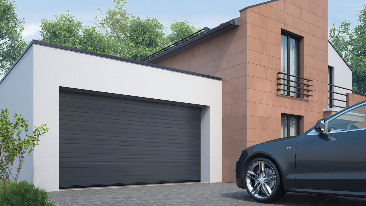 Usa de garaj MCA Carina - 2500x2000 mm (LxH), electrica cu telecomanda, gri